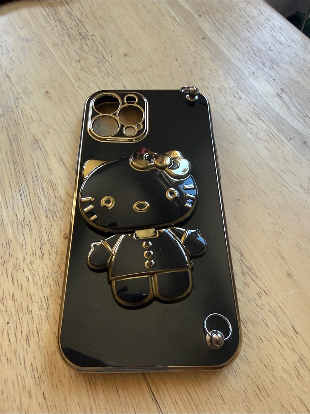Hello Kitty Black & Gold Phone Case for Cell Phones